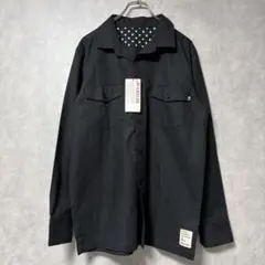 新品 MCGREGOR クラシック カジュアル シャツ 黒 ドット柄 裏地