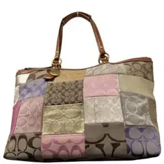 COACH コーチ F13721 シグネチャー パッチワーク トートバッグ - メルカリ