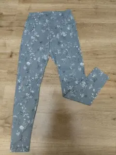 花柄グレー ヨガパンツ Mサイズ