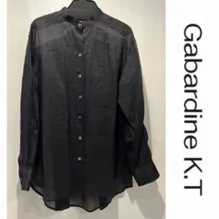 【Gabardine K.T】シアー ラミー麻 バンドカラーシャツのサムネイル