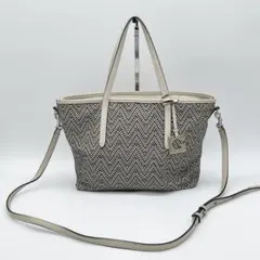 【良品】ゲラルディーニ　2way トートバッグ　レザー　編み込み　ゴールド金具