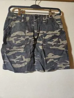 迷彩柄デニムタイトスカート