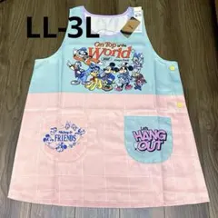 ♥新品♥大きいサイズDisneyミッキー＆フレンズ エプロン LL-3L 保育士のサムネイル