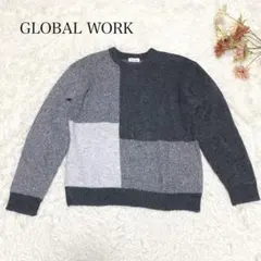 s.2426【グローバルワーク】メンズ 長袖 ニット シンプル カジュアル