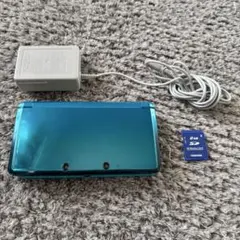 Nintendo 3DS ニンテンドー　本体 青 アクアブルー　充電器付き