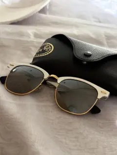 Ray-Ban ホワイト ゴールド サングラス