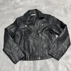 ブラックレザーライダースジャケット