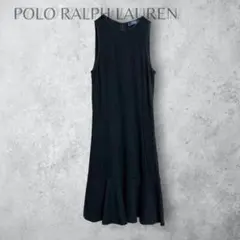 【POLO RALPH LAUREN】　ノースリーブフレアワンピース　黒　XSのサムネイル