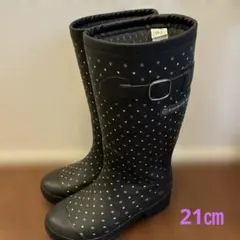 【美品】ヒロミチナカノ　キッズ長靴 21㎝　水玉ドット レインブーツのサムネイル