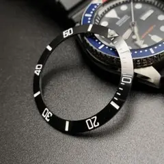 7S26-0020 SKX インナー ベゼル 黒 サブマリーナ 白文字 緑夜光のサムネイル