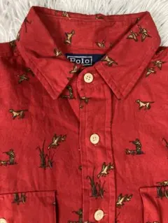 超希少 ポロバイラルフローレン 樫山株式会社製 アニマル柄 長袖 シャツ 厚手M