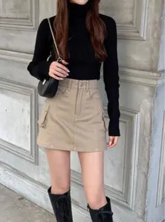 GRL 中町綾 インパン付きミリタリーミニスカート[gm652]