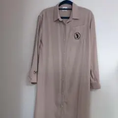 ミニーちゃん長袖シャツワンピース