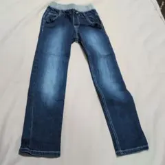 130サイズ デニム風パンツ インディゴブルー