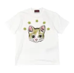 S*Y様 GUCCI ヒグチユウコキャット刺繍 Tシャツ ホワイト - メルカリ