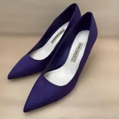 新品 ZARA ザラ パンプス パープル スエード調 37サイズ