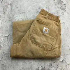 USA製　カーハート　ダブルニー　ダックペインターパンツ　古着　ベージュ　W34
