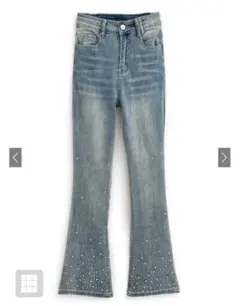 GRL ビジューデニムフレアパンツ(at2310)