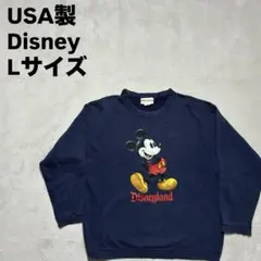 USA製 Disney ミッキー　スウェット　厚手　フェード　Lのサムネイル