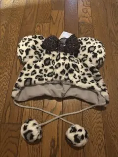 白　レオパード　ファンキャップ