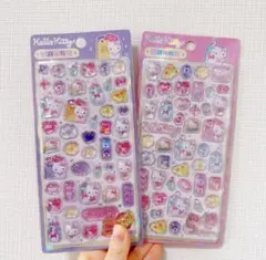 【正規品】可愛い　キティ3D立体　ボンボンドロップシール　2枚セット　大人気