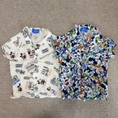ディズニー ミッキーマウス 半袖シャツ 120cm 2枚まとめ売り