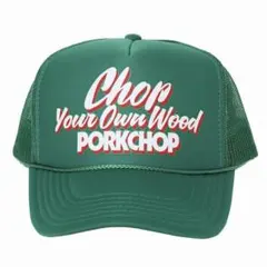 FLAT THIRTEEN キャップ チャレンジャー ポークチョップ PORKCHOP ポークチョップ メッシュキャップ オレンジ チャレンジャー