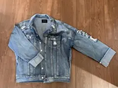 ジージャン　ダメージ加工　デニムジャケット　one way