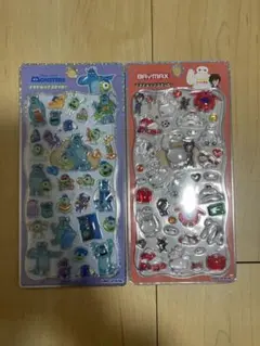 ベイマックス、モンスターズインクプチドロップステッカー