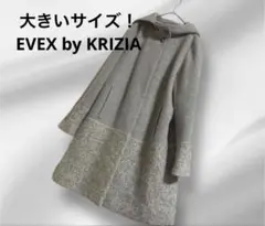 大きいサイズ！EVEX by KRIZIA フーデットコート/44/グレーのサムネイル