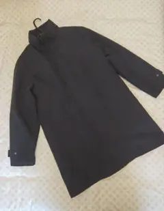 オールドユニクロ　UNIQLOライナー付き黒ステンカラーコート　M