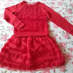 H&M　120サイズ　レース　セットアップ　クリスマス