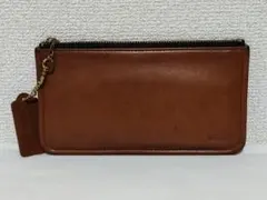 オールドコーチ chunky case レザーポーチ ヒッコリーストライプ