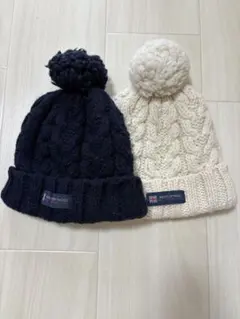 ケーブル編みニット帽 2色セット