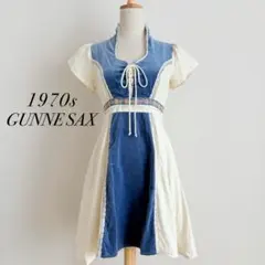 70s GUNNE SAX prairie dress vintage ④のサムネイル