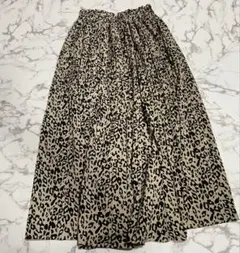 レディース ロングスカート ヒョウ柄