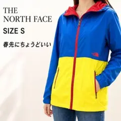 THE NORTH FACE ナイロンジャケット 青黄 春アウター S 軽量