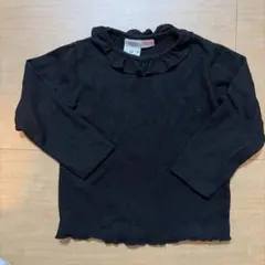 ZARA キッズ フリル襟 長袖カットソー ブラック 98cm