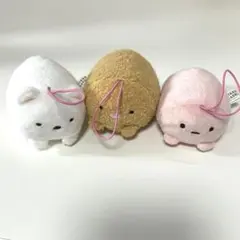 すみっコぐらし うつぶせゴムひも付き マスコット しろくま とんかつ たぴおか