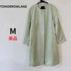 【TOMORROWLAND collection】ノーカラーコート 薄緑 38のサムネイル