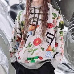 【25SS/レア物】Mystical ビッグパーカ 総柄 オーブ 花