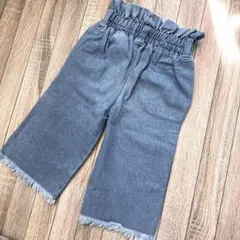 【80cm】デニムパンツ フリンジ