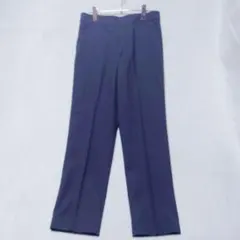 アンタイトル センタープレス スラックスパンツ ネイビー M ストレート