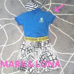 【美品】MARK&LONA マークアンドロナ 半袖ポロシャツ ブルーのサムネイル