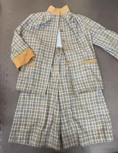 チェック柄 セットアップ nova ジャケット ワイドパンツ 上着 スボン