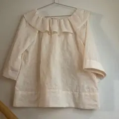 サマンサモスモス　アイボリー　刺繍入りブラウス