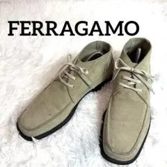 FERRAGAMO【25㎝】スエードブーツ　フェラガモ　グレー　ハイカット