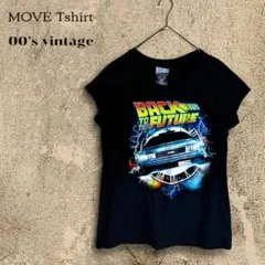 【公式】バックトゥザフューチャー デロリアン 映画Tシャツ 黒 レディースXXLのサムネイル