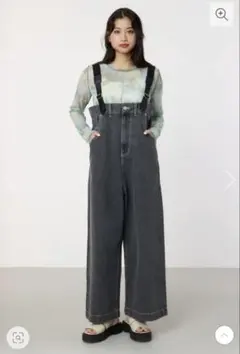 【りぃさ】LEPSIM　スースーデニムキャミサロペット　インディゴケミカル りぃさ様専用】LEPSIM スースーデニムキャミサロペット インディゴ