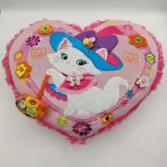 ディズニー　おしゃれキャット　マリーちゃん　ハートクッション　ハロウィン